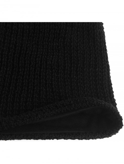 Skullies & Beanies Unisex Beanie Hat Slouchy Knit Cap Skullcap Baggy Crochet Style 1004 - Black - CV128MYV9QL $12.44