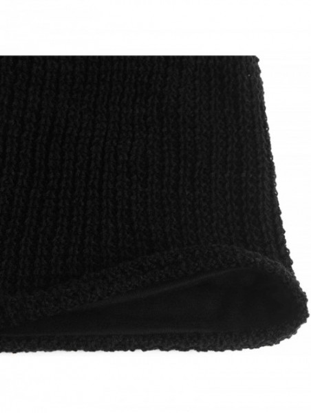 Skullies & Beanies Unisex Beanie Hat Slouchy Knit Cap Skullcap Baggy Crochet Style 1004 - Black - CV128MYV9QL $12.44