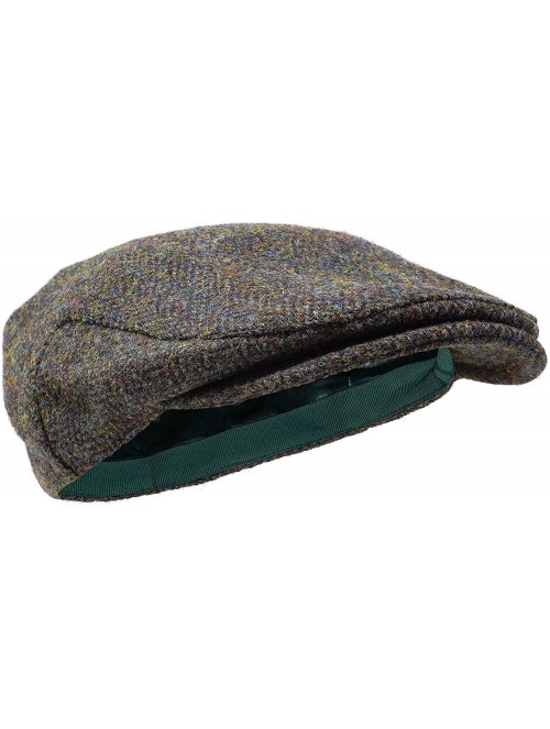 Newsboy Caps Nevis Flat Cap - 100% Handwoven Wool - Harris Tweed - Water Resistant - Woodland - CC18ZO375IE $60.06