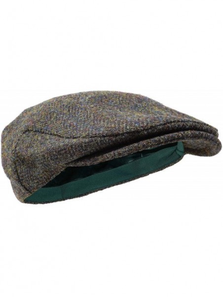 Newsboy Caps Nevis Flat Cap - 100% Handwoven Wool - Harris Tweed - Water Resistant - Woodland - CC18ZO375IE $60.06