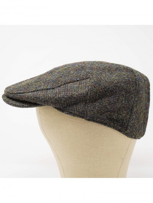 Newsboy Caps Nevis Flat Cap - 100% Handwoven Wool - Harris Tweed - Water Resistant - Woodland - CC18ZO375IE $60.06