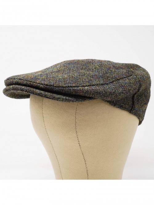 Newsboy Caps Nevis Flat Cap - 100% Handwoven Wool - Harris Tweed - Water Resistant - Woodland - CC18ZO375IE $60.06