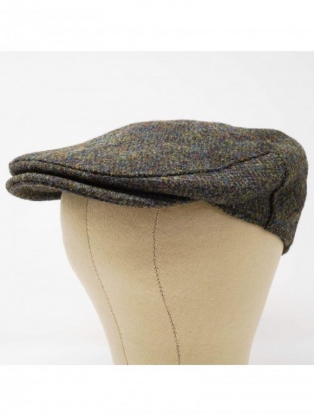 Newsboy Caps Nevis Flat Cap - 100% Handwoven Wool - Harris Tweed - Water Resistant - Woodland - CC18ZO375IE $60.06