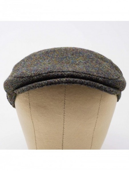 Newsboy Caps Nevis Flat Cap - 100% Handwoven Wool - Harris Tweed - Water Resistant - Woodland - CC18ZO375IE $60.06