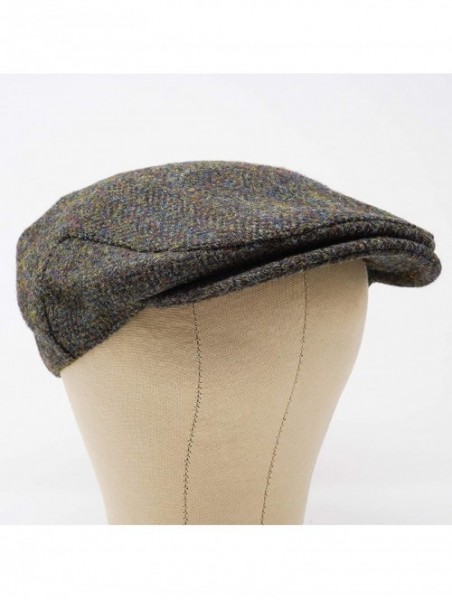 Newsboy Caps Nevis Flat Cap - 100% Handwoven Wool - Harris Tweed - Water Resistant - Woodland - CC18ZO375IE $60.06