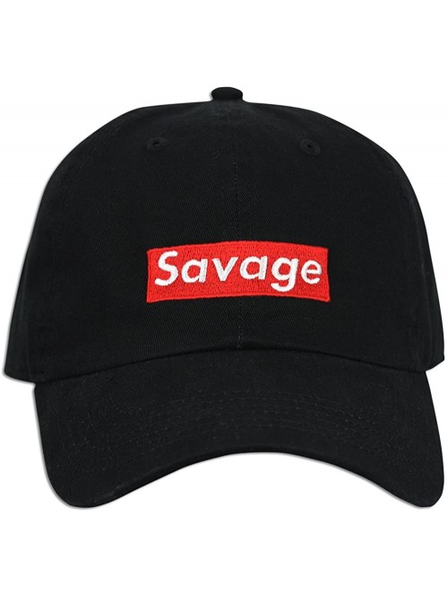 Baseball Caps Savage Embroidered Dad Cap Hat Adjustable Polo Style Unconstructed - Black - CD1862HW4SN $14.02