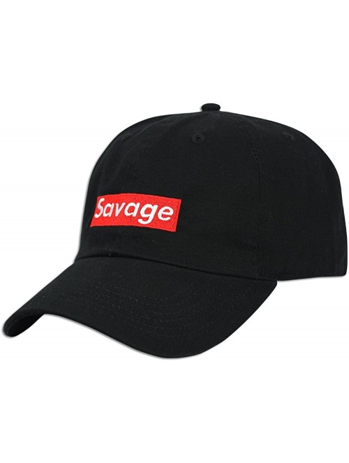 Baseball Caps Savage Embroidered Dad Cap Hat Adjustable Polo Style Unconstructed - Black - CD1862HW4SN $14.02