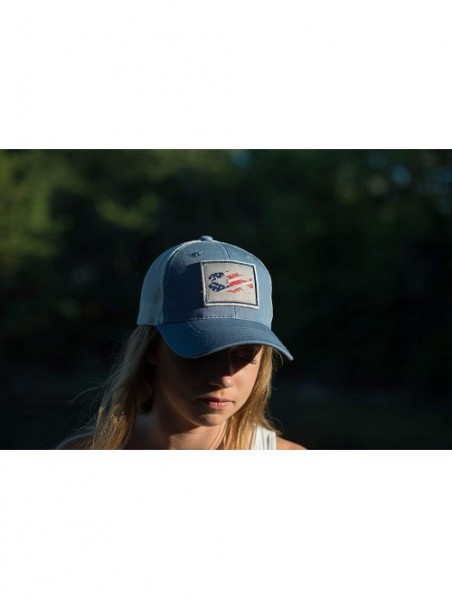 Baseball Caps Belted Cow Patriotic Lobster Trucker Hat Vintage Blue - C018OKE7ALL $37.04