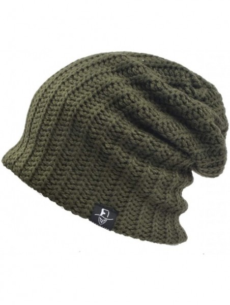 Skullies & Beanies Men Slouch Beanie Knit Long Oversized Skull Cap for Winter Summer N010 - B019-green - C118I25GAQG $19.06