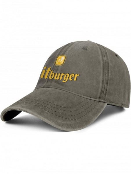 Visors Bitburger Premium Beer Logo Men's Womens Denim Baseball Hat Adjustable Snapback Beach Cap - Brown-100 - CC18WIN9X2A $1...