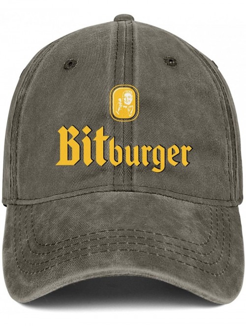 Visors Bitburger Premium Beer Logo Men's Womens Denim Baseball Hat Adjustable Snapback Beach Cap - Brown-100 - CC18WIN9X2A $1...