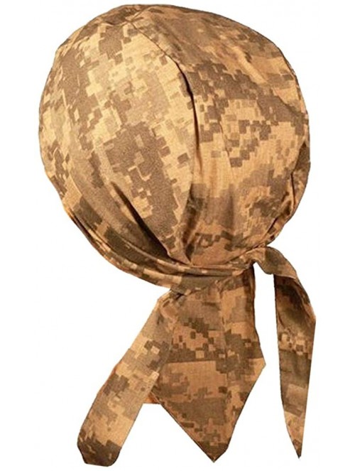 Skullies & Beanies Skull Cap Biker Caps Headwraps Doo Rags - Army ACU Digital Camo - CM12ELHP0QX $14.40