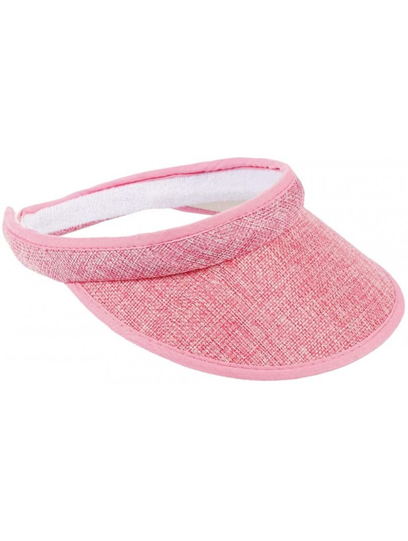 Bucket Hats Sun Sports Visor Men Women-Cotton Cap Hat-Baseball Cap - Pink - CF193UOE697 $9.71