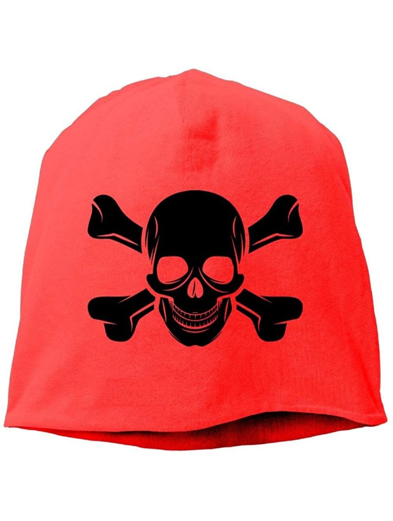 Skullies & Beanies Winter Cap Beanie Hat Fashion Smile Skull and Crossbones Unisex - Red - C218KC94NL3 $18.19