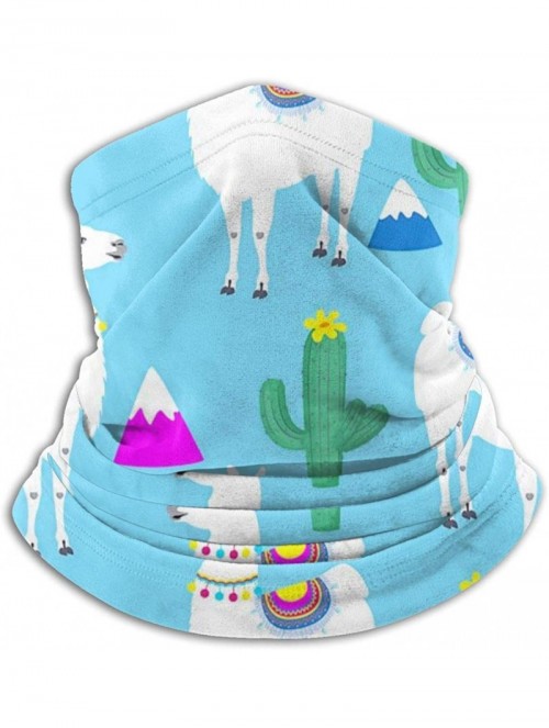 Balaclavas Neck Gaiter Headwear Face Sun Mask Magic Scarf Bandana Balaclava - Llama Cacti Cactus Mountains Funny Alpaca - C71...