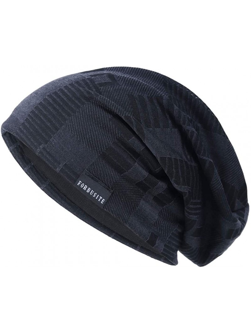 Skullies & Beanies Men Summer Beanie Long Slouchy Thin Lightweight Skull Cap B011h - B403-black - CD18UZMC4HO $19.61