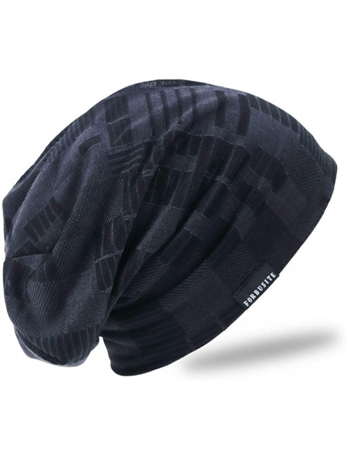 Skullies & Beanies Men Summer Beanie Long Slouchy Thin Lightweight Skull Cap B011h - B403-black - CD18UZMC4HO $19.61