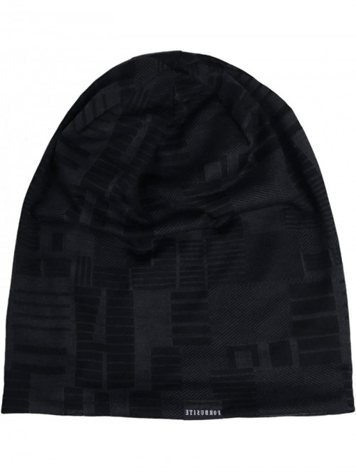 Skullies & Beanies Men Summer Beanie Long Slouchy Thin Lightweight Skull Cap B011h - B403-black - CD18UZMC4HO $19.61