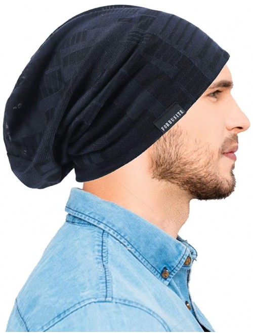 Skullies & Beanies Men Summer Beanie Long Slouchy Thin Lightweight Skull Cap B011h - B403-black - CD18UZMC4HO $19.61