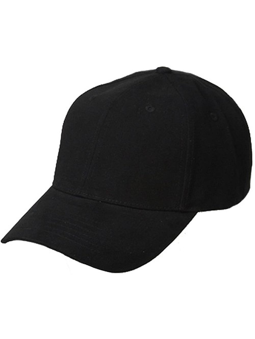 Baseball Caps New Deluxe Cotton Cap-Black W32S49C (One Size) - CV111C60ZPX $12.05
