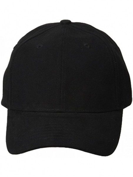 Baseball Caps New Deluxe Cotton Cap-Black W32S49C (One Size) - CV111C60ZPX $12.05