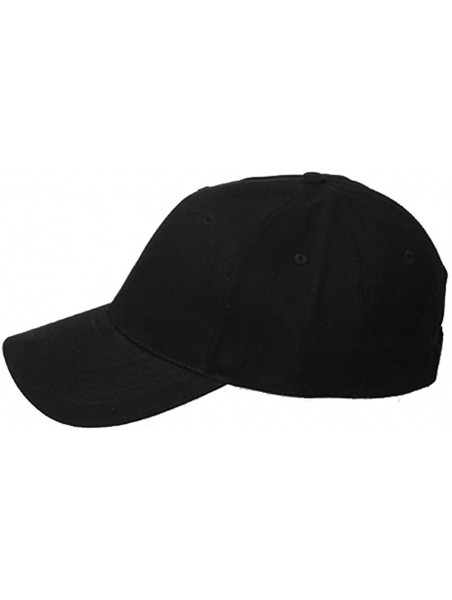 Baseball Caps New Deluxe Cotton Cap-Black W32S49C (One Size) - CV111C60ZPX $12.05