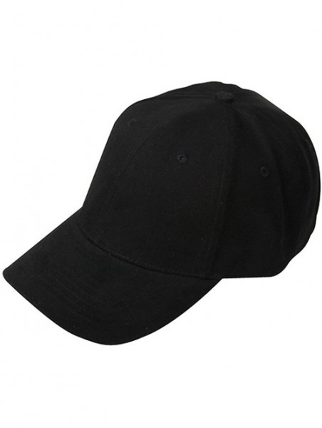 Baseball Caps New Deluxe Cotton Cap-Black W32S49C (One Size) - CV111C60ZPX $12.05