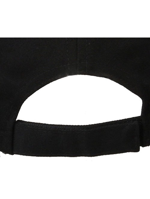 Baseball Caps New Deluxe Cotton Cap-Black W32S49C (One Size) - CV111C60ZPX $12.05