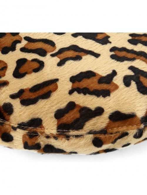 Berets Women Leopard Print Beret French Style Barret Hat Wool Warm Hat Cap - Yellow - C518Y03ID3C $12.93