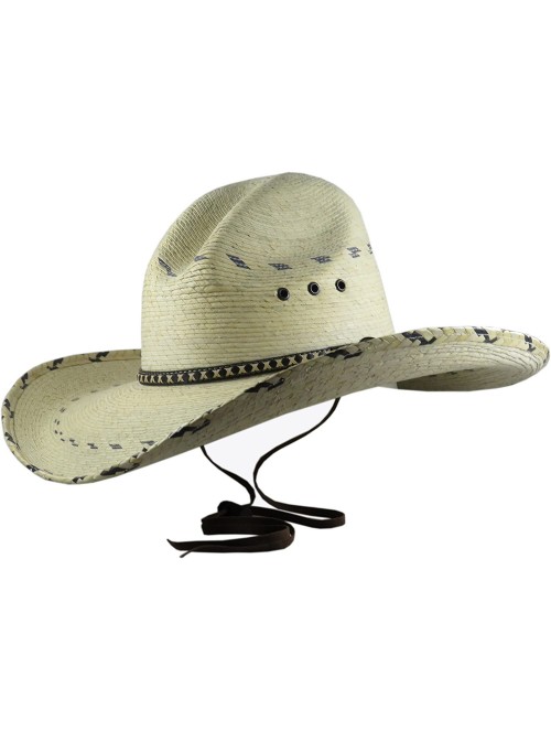 Cowboy Hats PALM LEAF COWBOY HAT- GUS 508 - Natural Palm - C011VWS9615 $47.39