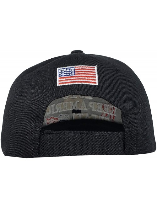 Baseball Caps Donald Trump 2020 Keep America Great Baseball Hat 3D Signature Cap - Black 802b - C418ZO44A47 $10.40