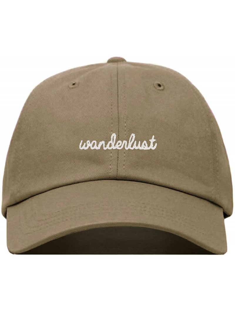 Baseball Caps Wanderlust Baseball Hat- Embroidered Dad Cap- Unstructured Soft Cotton- Adjustable Strap Back (Multiple Colors)...