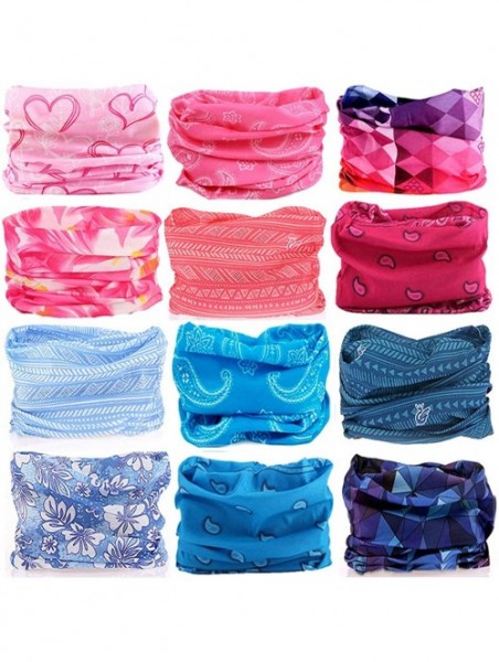 Headbands 12pcs/9pcs/6pcs Headband Bandana - Face Mask Headwear Neck Gaiter Shield Scarf - Floral (12PCS) - CA12ES1000D $42.64