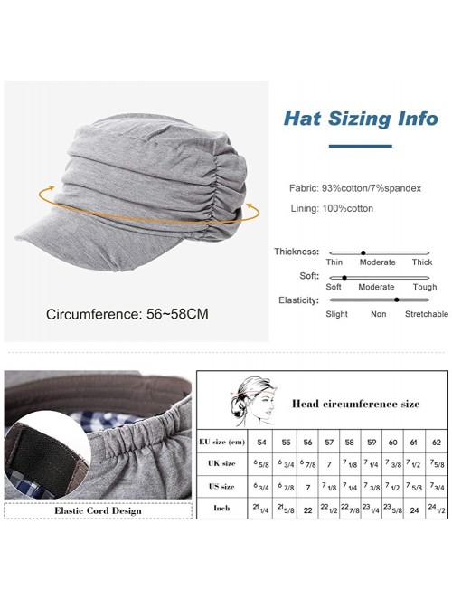 Newsboy Caps Packable Beret Newsboy Cap for Women Spring Summer Winter Gatsby Visor Hat 55-59 cm - 1085-grey - CD18RS8WNTL $1...