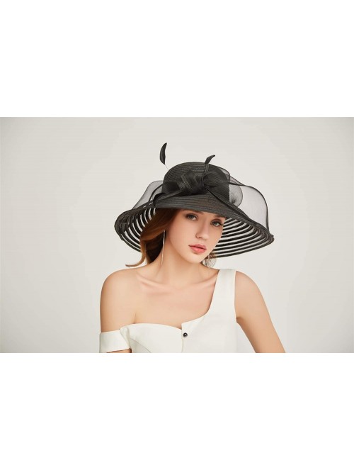 Sun Hats Womens Elegant Spring Summer Seaside Brim Sun Hat - 3-black - C218OWGZ0R4 $18.97