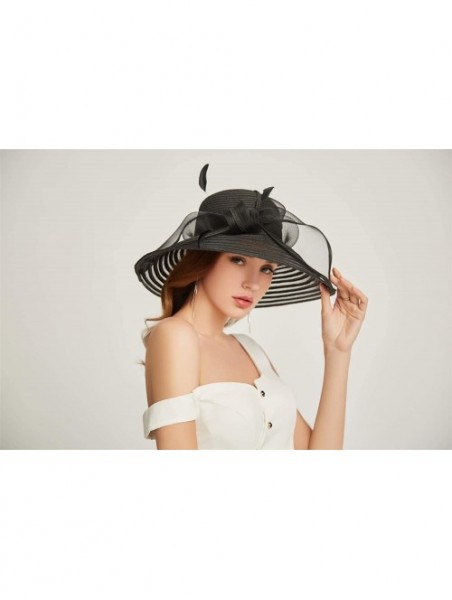 Sun Hats Womens Elegant Spring Summer Seaside Brim Sun Hat - 3-black - C218OWGZ0R4 $18.97