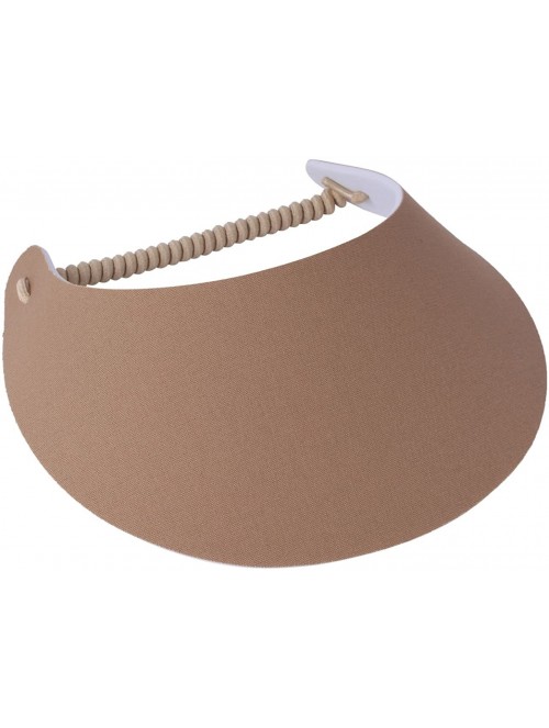 Visors Sunvisor- Available in Beautiful Solid Colors- Perfect for The Summer! - Tan - CB11KAECNEN $17.14