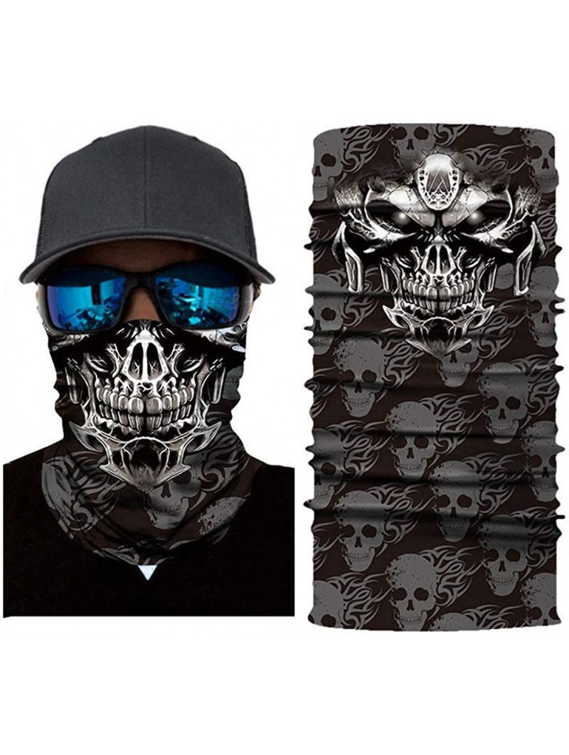 Balaclavas Cool Skull Stars and Stripes USA Flag Print Balaclava Headband Bandana Head Wrap Scarf - Grey Skull - C3197YEXWOU ...