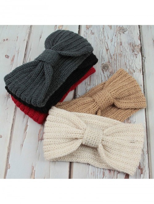 Cold Weather Headbands Knitted Hairband Crochet Twist Ear Warmer Winter Braided Head Wraps for Women Girls - Color D - C418L0...