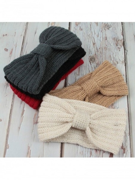 Cold Weather Headbands Knitted Hairband Crochet Twist Ear Warmer Winter Braided Head Wraps for Women Girls - Color D - C418L0...