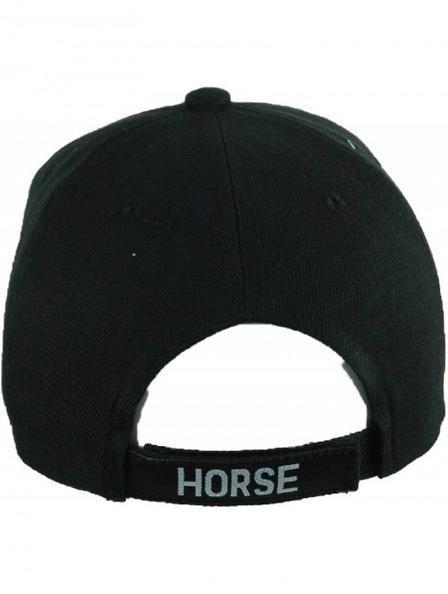 Baseball Caps Baseball Cap Horse Horseshoe Caps Adjustable Plain Hats Fashion Hats - Black - C218IKZ65Q8 $16.93