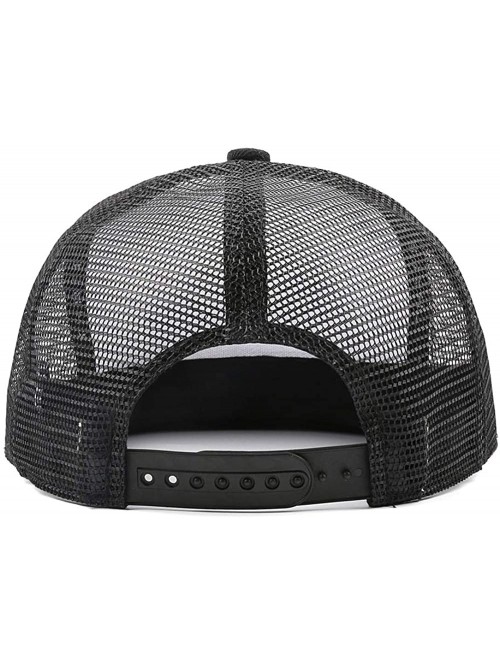 Baseball Caps Unisex Man's Baseball Cap Adjustable Mesh Caps Trucker Dad Hats Snapback Hat - Black-12 - CW18A2YYRY5 $25.56