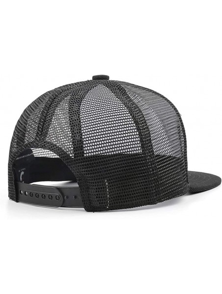 Baseball Caps Unisex Man's Baseball Cap Adjustable Mesh Caps Trucker Dad Hats Snapback Hat - Black-12 - CW18A2YYRY5 $25.56