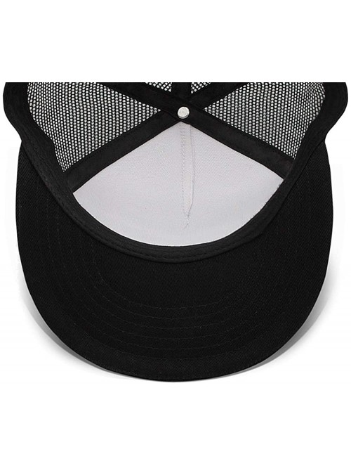 Baseball Caps Unisex Man's Baseball Cap Adjustable Mesh Caps Trucker Dad Hats Snapback Hat - Black-12 - CW18A2YYRY5 $25.56