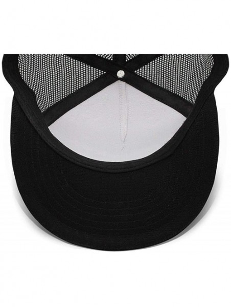 Baseball Caps Unisex Man's Baseball Cap Adjustable Mesh Caps Trucker Dad Hats Snapback Hat - Black-12 - CW18A2YYRY5 $25.56