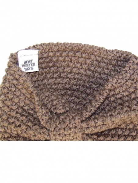 Cold Weather Headbands Adult Crochet Bow Knot Headband/Ear Warmer (One Size) - Light Brown - CS11OZ4HLGZ $13.15