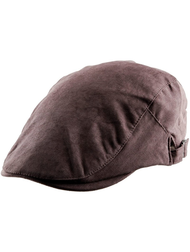 Newsboy Caps Unisex Newsboy Cap-Military Camouflage Solid Color Duckbill Ivy Gatsby Hat - 015-dark Brown - CM12NUVEH5Q $15.19