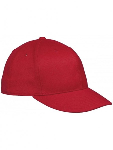 Baseball Caps Original Blank Flatbill Premium Fitted 210 Hat Cap Flex Fit Flat Bill Large/Xlarge - Red - CU117SE0FYJ $15.49