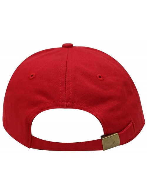 Baseball Caps Banana Small Embroidery Cotton Baseball Caps - Red - CJ12HJQUGML $17.31