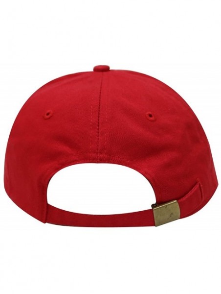 Baseball Caps Banana Small Embroidery Cotton Baseball Caps - Red - CJ12HJQUGML $17.31